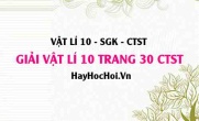 Giải Vật lí 10 trang 30 Chân trời sáng tạo SGK